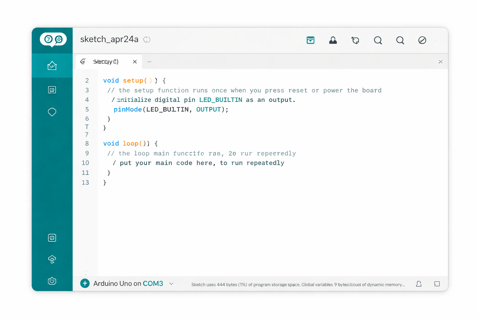 Arduino IDE interface