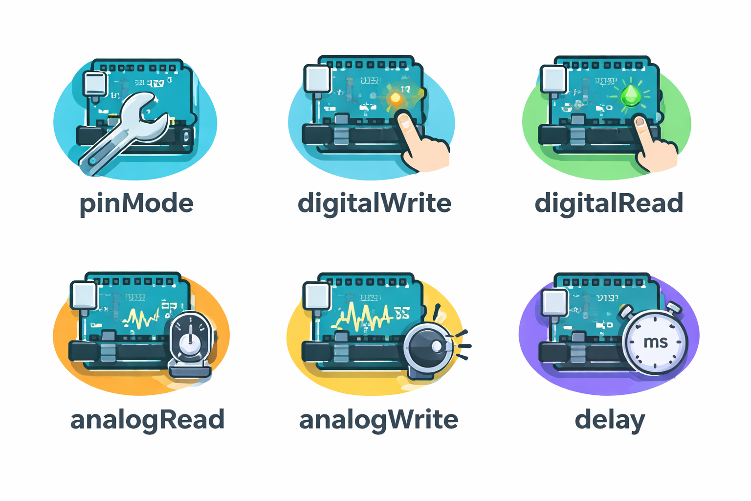 Arduino functions reference chart